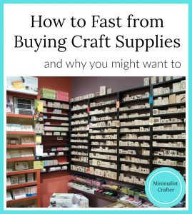 How to fast from buying supplies and use what you have.