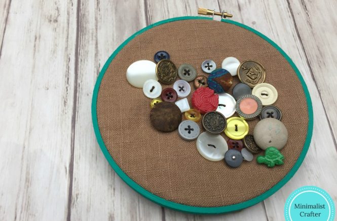 Get your button collection out of the jar and into this cute wall art idea.