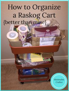 how to organize a raskog cart to hold craft supplies